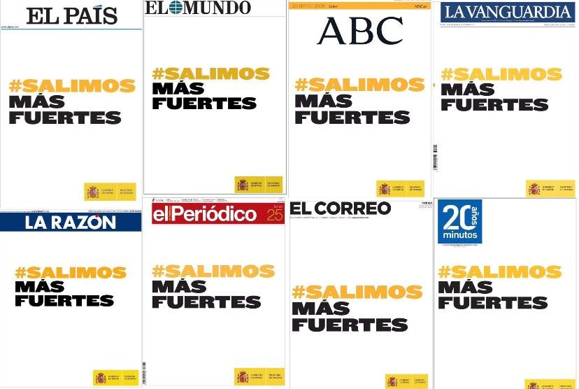 Los periódicos amanecen con una campaña institucional lanzada por el Gobierno