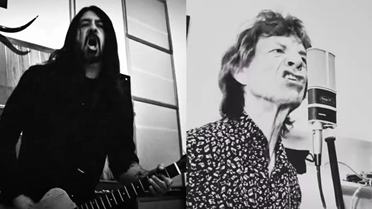 Dave Grohl y Mick Jagger. componiendo la canción a distancia.