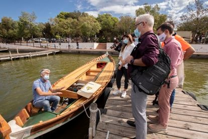 Joan Ribó durante su visita a La Albufera