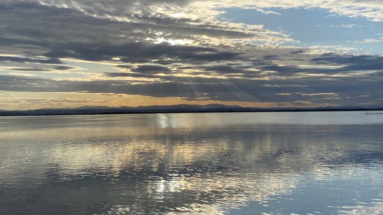 La laguna de La Albufera observada desde el embarcadero